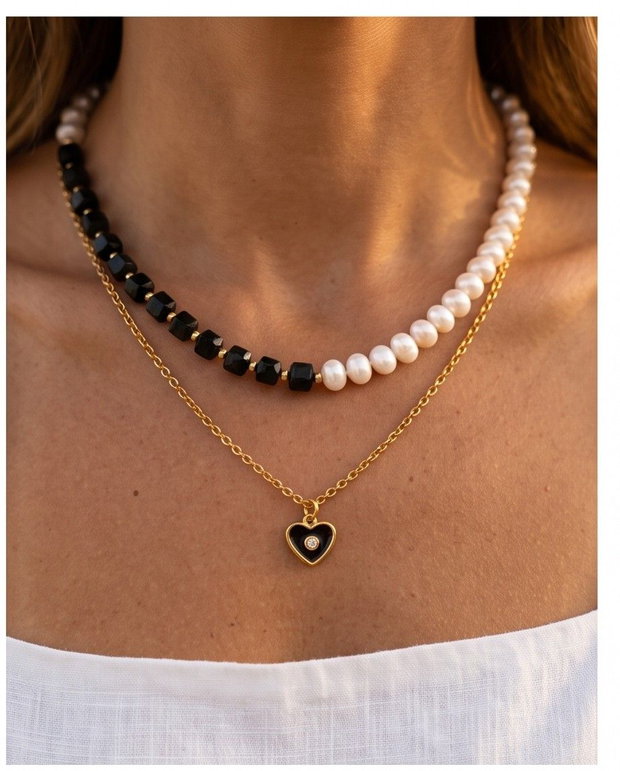 Set Colier - Pearls & Black Shadows