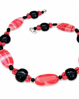 Colier onix, agat, coral