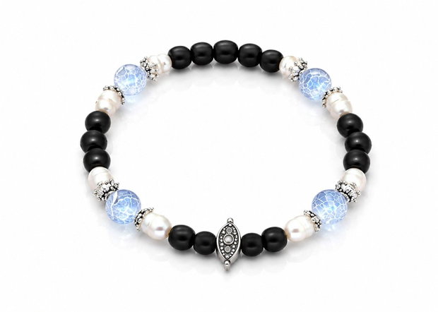 Bratara onix, perle, agat