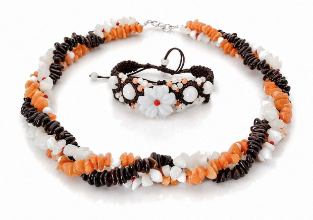 Set granat, piatra soarelui, jad