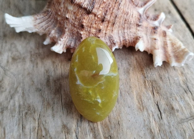 Inel reglabil, opal verde. REZERVAT