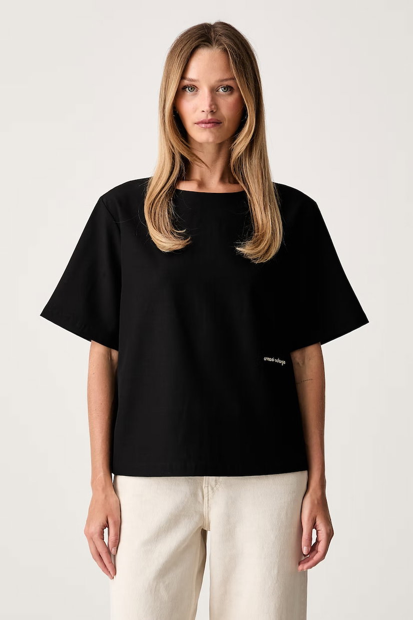 Armani Exchange bluză pentru femei cu amestec de lână