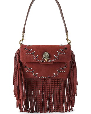 Kurt Geiger London geantă crossbody pentru femei din piele întoarsă OXFORD