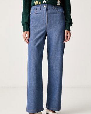 MM by Max Mara pantaloni pentru femei cu bumbac MMLEMIRO