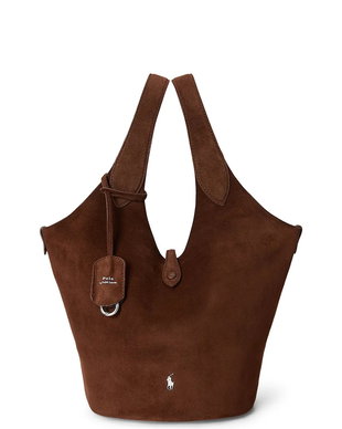 Polo Ralph Lauren geantă shopper pentru femei din piele întoarsă