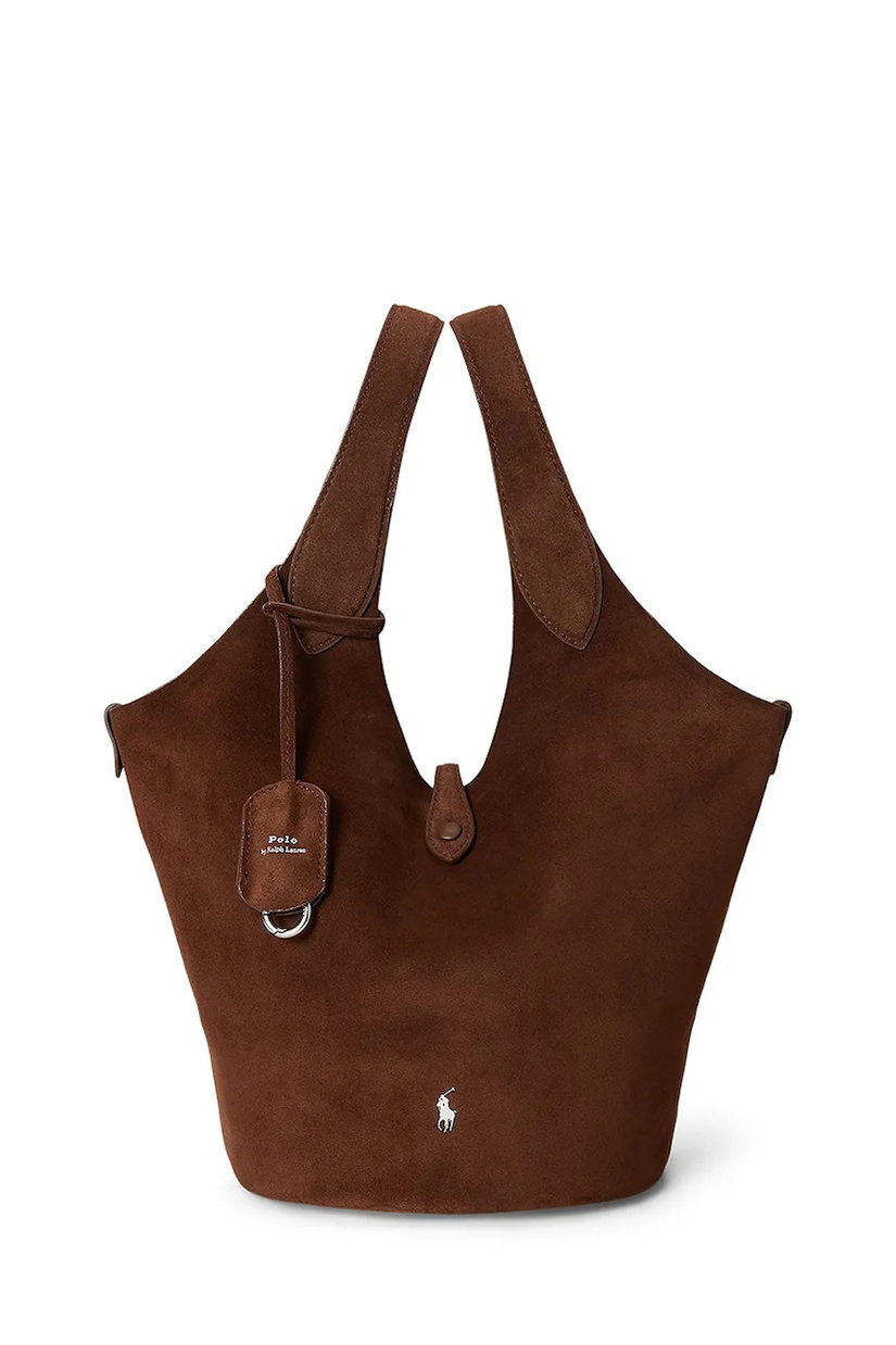 Polo Ralph Lauren geantă shopper pentru femei din piele întoarsă