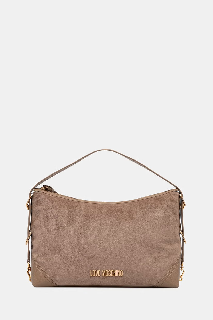 Love Moschino hobo bag pentru femei cu imitație de piele întoarsă