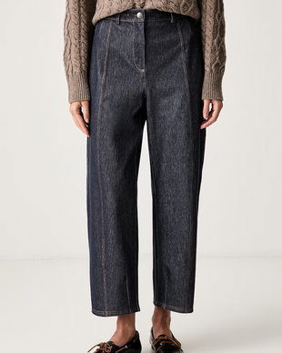 MM by Max Mara pantaloni pentru femei cu bumbac MMLBEVANDA