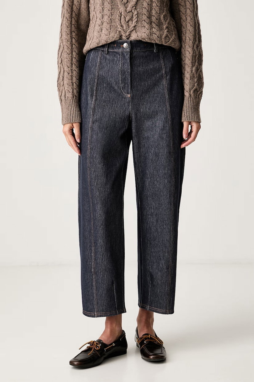 MM by Max Mara pantaloni pentru femei cu bumbac MMLBEVANDA