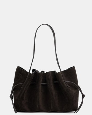 Yuzefi hobo bag pentru femei din piele întoarsă SCALLOP SHOULDER