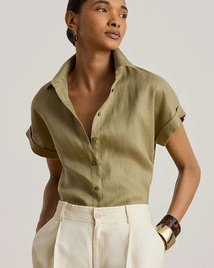 Lauren Ralph Lauren cămașă pentru femei din in