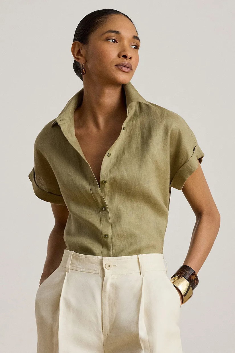 Lauren Ralph Lauren cămașă pentru femei din in
