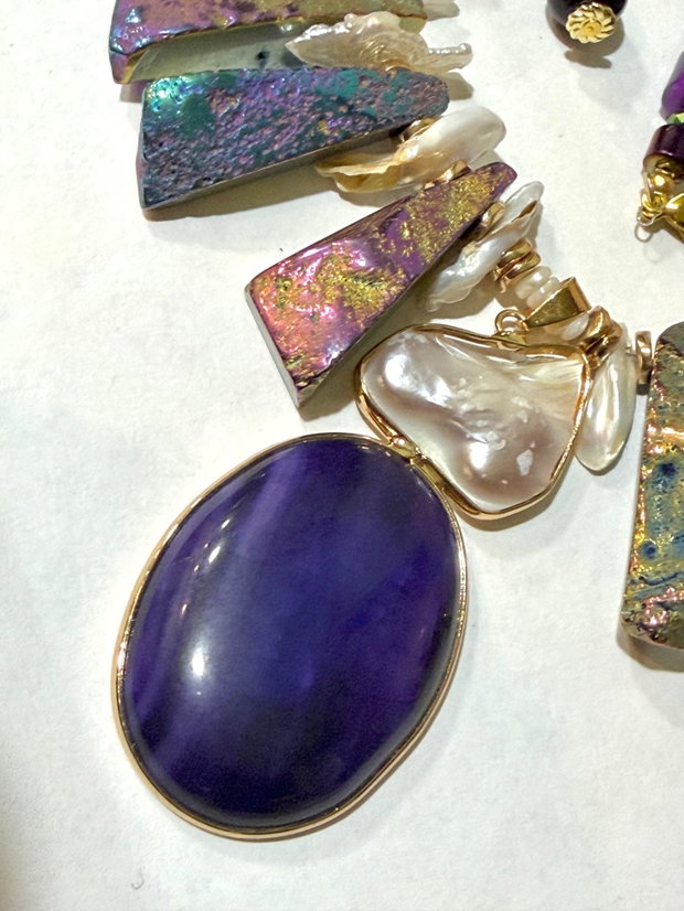 SET~AFTER MIDNIGHT~ametist,perle,hematit,agate,inox