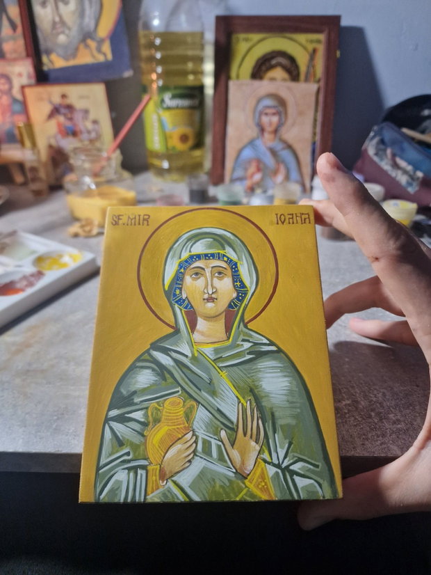 Icoane pictate manual pe comandă
