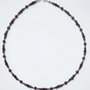 Colier argint 925 cu granat, perle de cultura si hematit
