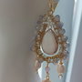 Cercei candelabru,sidef ,perle baroque,perle cultura