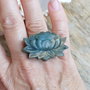 Inel lotus, labradorit - reglabil