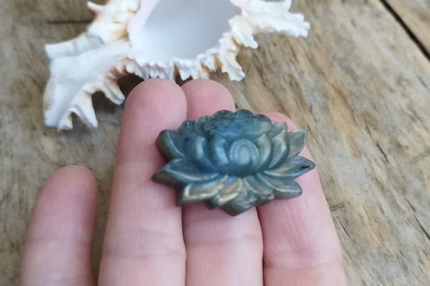 Inel lotus, labradorit - reglabil