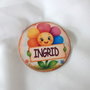 Insigne / ecusoane personalizate pentru prima zi de scoala - tema floricele