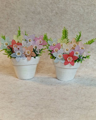 Ghiveci de flori pastel