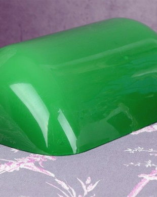 Abajur din sticla verde pentru lampa Banker