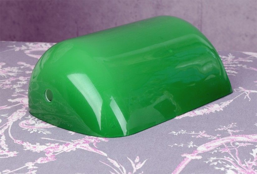 Abajur din sticla verde pentru lampa Banker