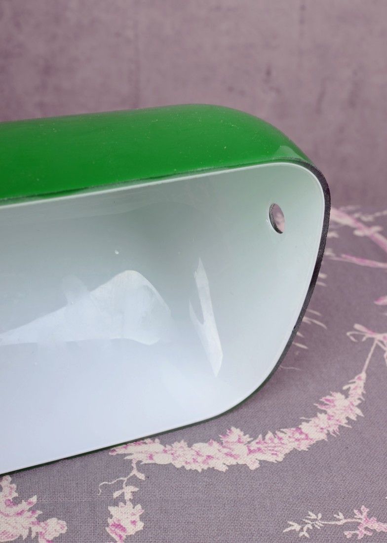 Abajur din sticla verde pentru lampa Banker