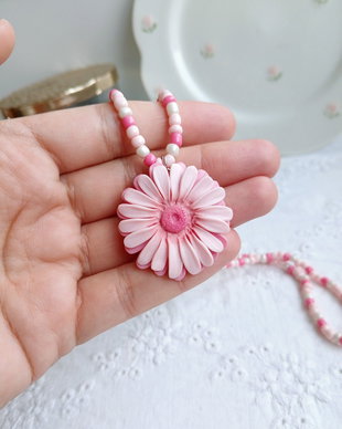 Colier Pink Flower