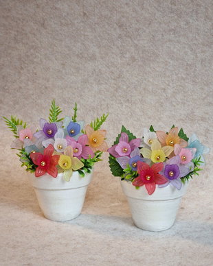 Ghiveci de flori pastel