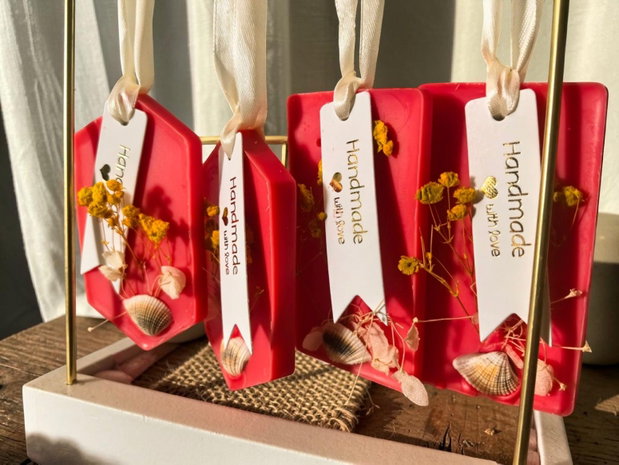 Odorizant Natural pentru Șifonier și Cameră din Ceară de Soia - Rosu - aromă Ciocolată