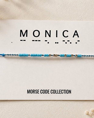 Bratara mesaj cod Morse "MONICA"