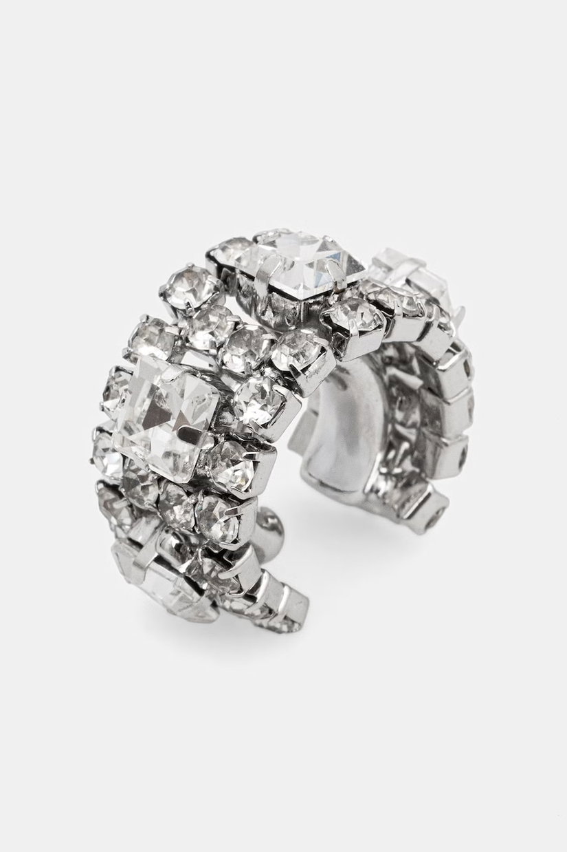 Patrizia Pepe ear cuff pentru femei din alamă cu zirconiu cubic