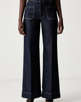 Victoria Beckham blugi wide leg pentru femei Alina