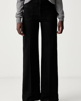 Victoria Beckham blugi wide leg pentru femei Alina