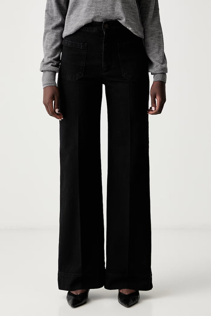 Victoria Beckham blugi wide leg pentru femei Alina