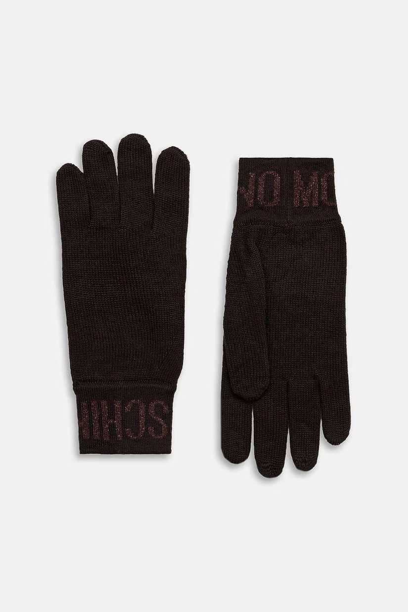 Moschino mănuși pentru femei cu lână