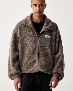 American Vintage hanorac cu fermoar pentru bărbați din polar