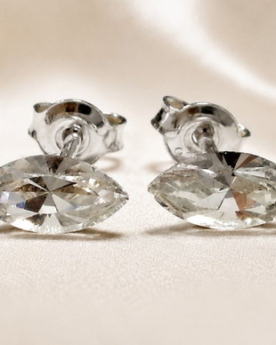 Cercei argint cu piatra Swarovski Fancy Stone Crystal 8x4mm