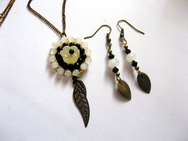set bijuterii cu cu rasina si cris:tale 52574