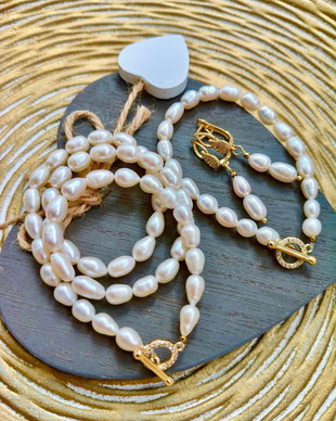 Set cadou perle de cultura albe calitate A plus
