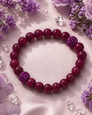 Bratara jad mov si margea Shamballa