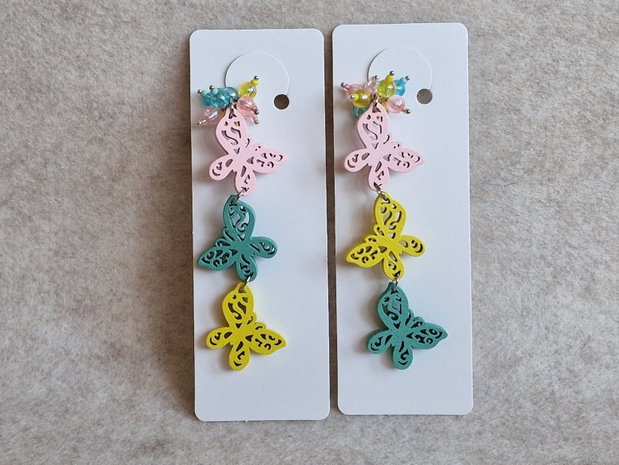 Breloc/Accesoriu fluturași colorați