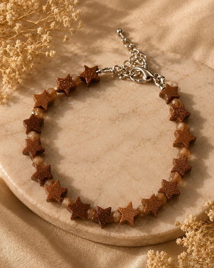 Bratara pietre semi pretioase stelute goldstone