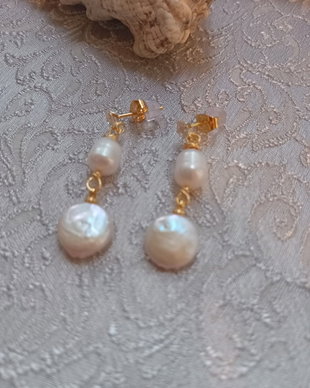 Cercei perle baroque,perle cultura