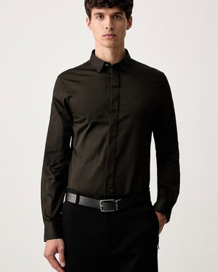 Armani Exchange cămașă pentru bărbați din bumbac cu elastan