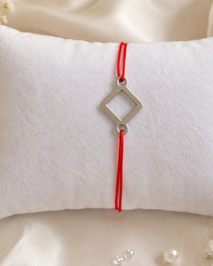 Bratara snur si link inox romb