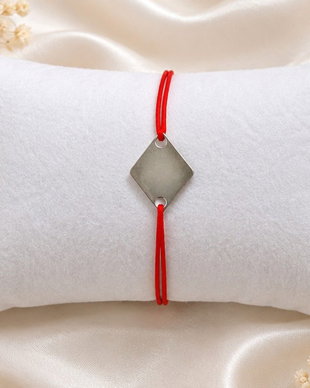 Bratara snur si link inox romb