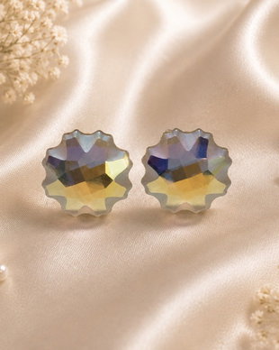 Cercei argint cu piatra Swarovski Jelly Fish 10mm Crystal AB