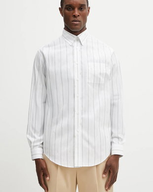 Drôle de Monsieur cămașă din bumbac Chemise Rayée Monogramme