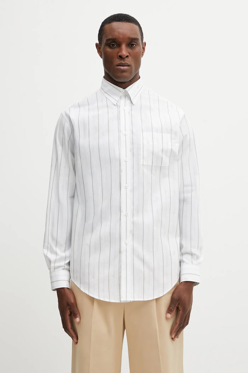 Drôle de Monsieur cămașă din bumbac Chemise Rayée Monogramme